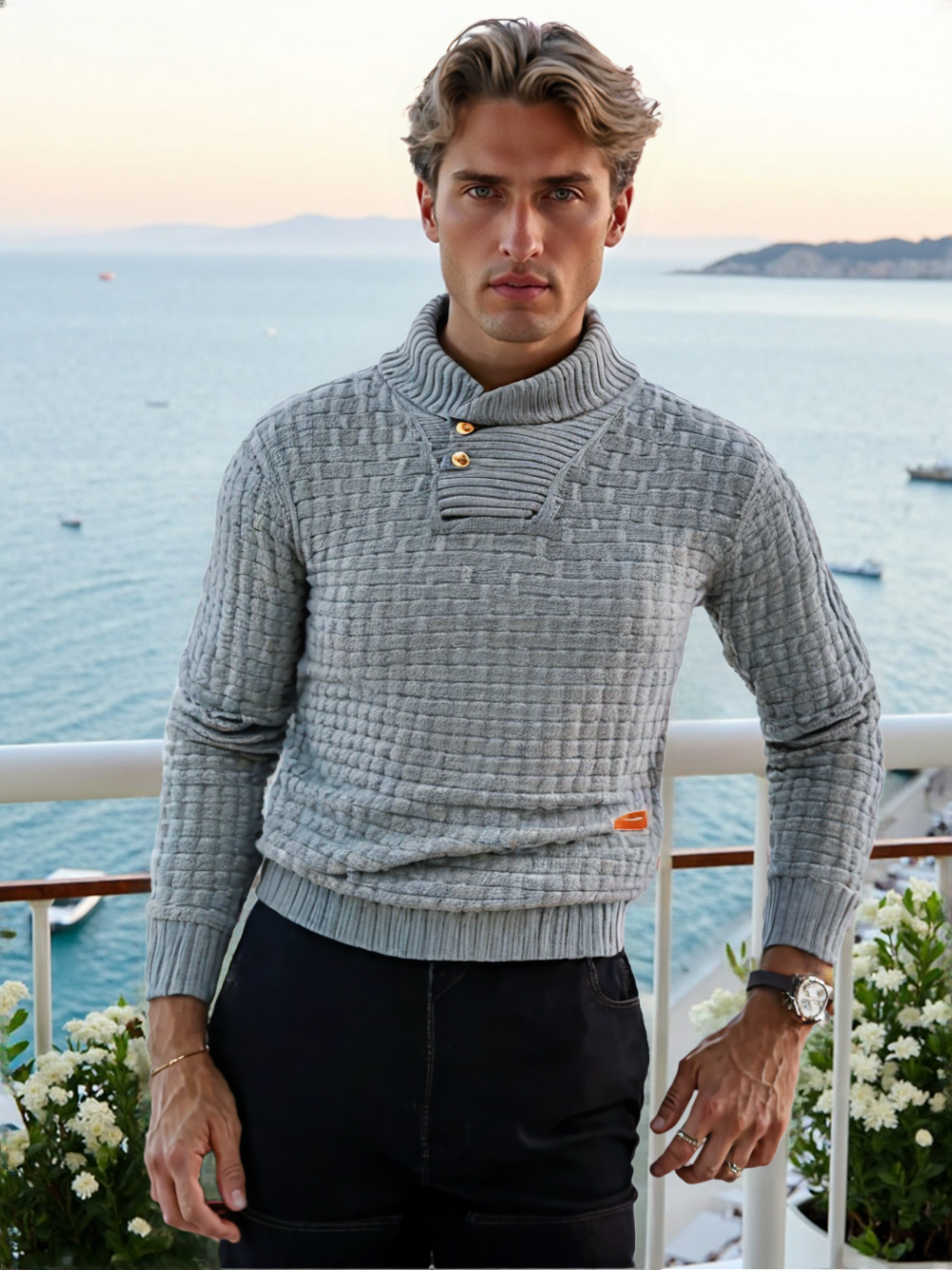 Finn | Stylish thermal knitted sweater for men