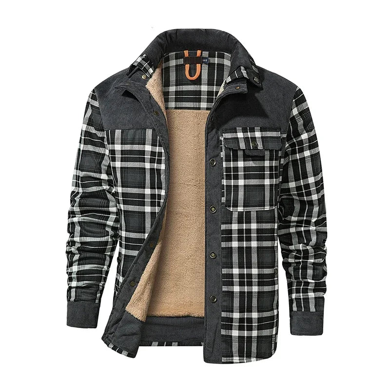 Men’s Sherpa-Lined Flannel Jacket