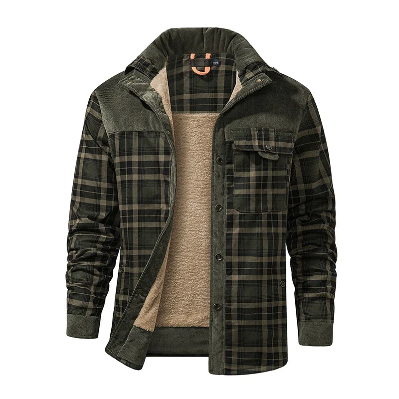 Men’s Sherpa-Lined Flannel Jacket