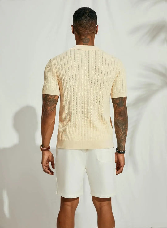 Stilig stickad sommarskjorta för män | Solorfit