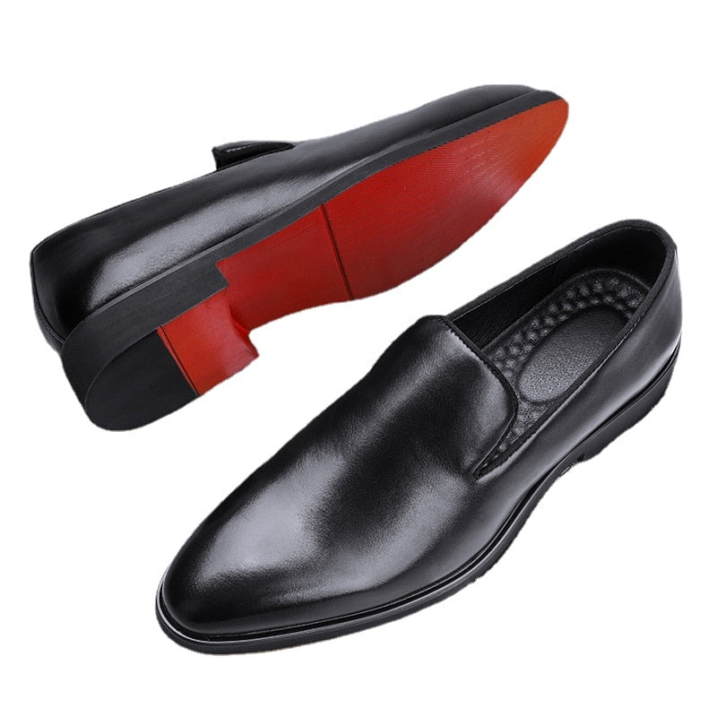Red Bottom Classic Supportive Orthopedic Sole Leather Loafers