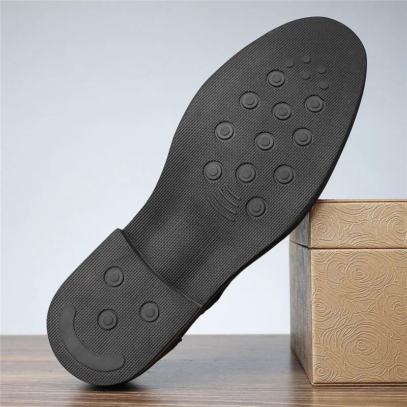 Tvåfärgade Oxford Chelsea Herr Brogue Finskor – Klassiska Bröllopsskor