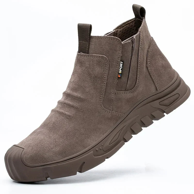 Arbetsskor för män med stålhätta – hållbara skyddsskor med halksäker sula