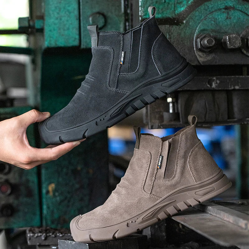 Arbetsskor för män med stålhätta – hållbara skyddsskor med halksäker sula