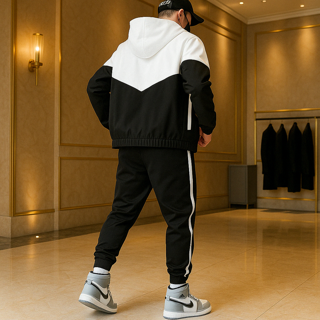 Vellaro Tvåfärgad Träningsdräkt – Modern Gatuplagg Bekvämlighet och Stil