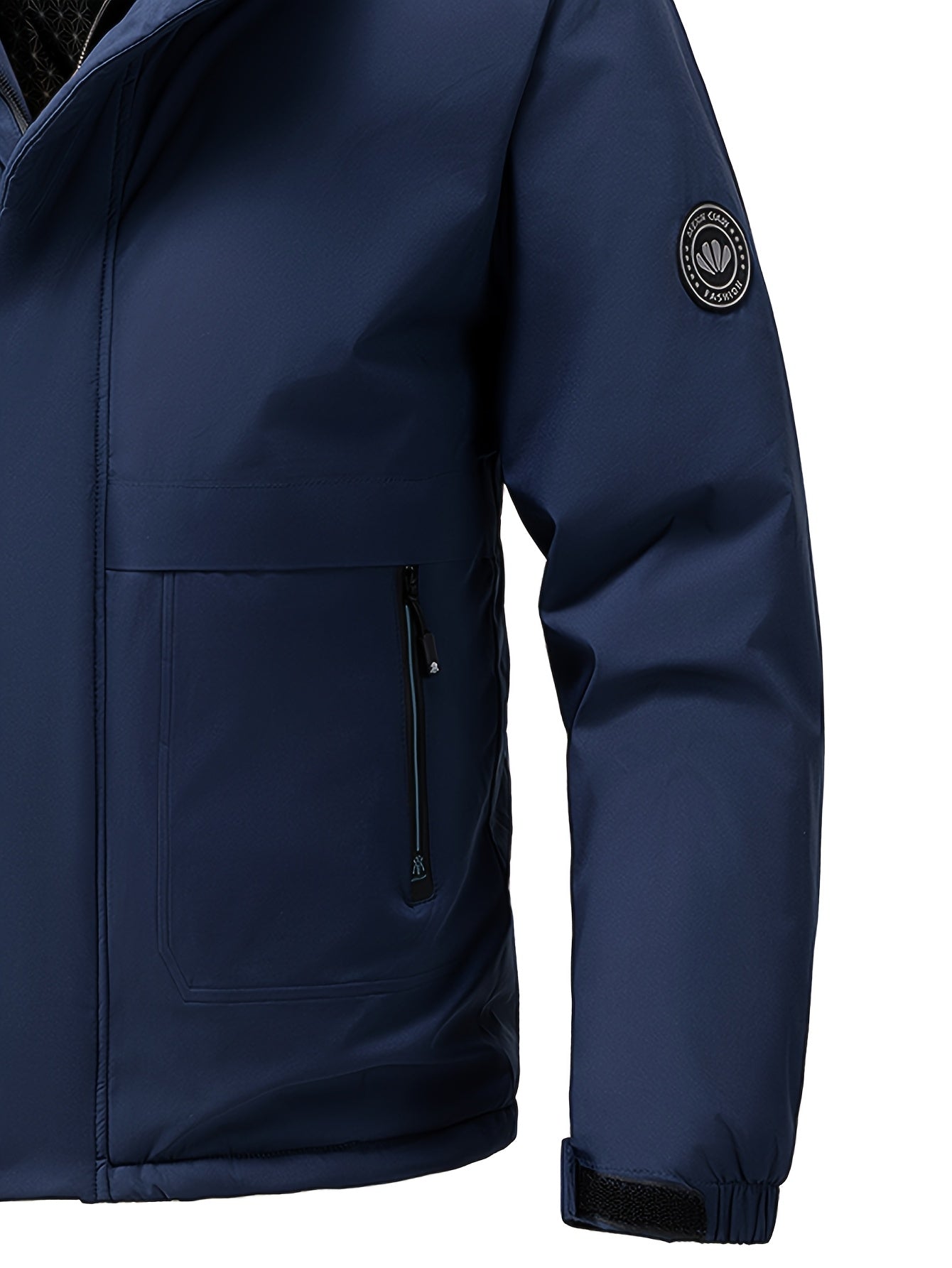 Herrens vadderade vinterjacka – tjock varm huva för vardagsbruk