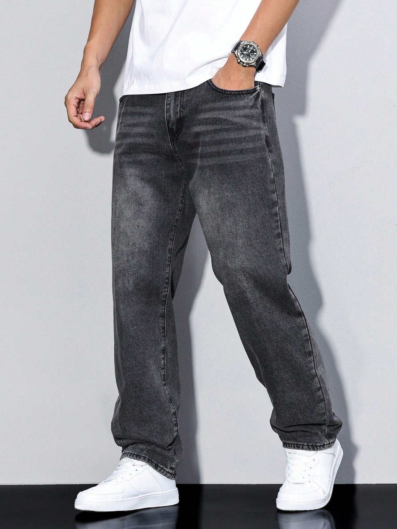 Casual Men’s Solid Color Jeans – Daan Everyday Denim