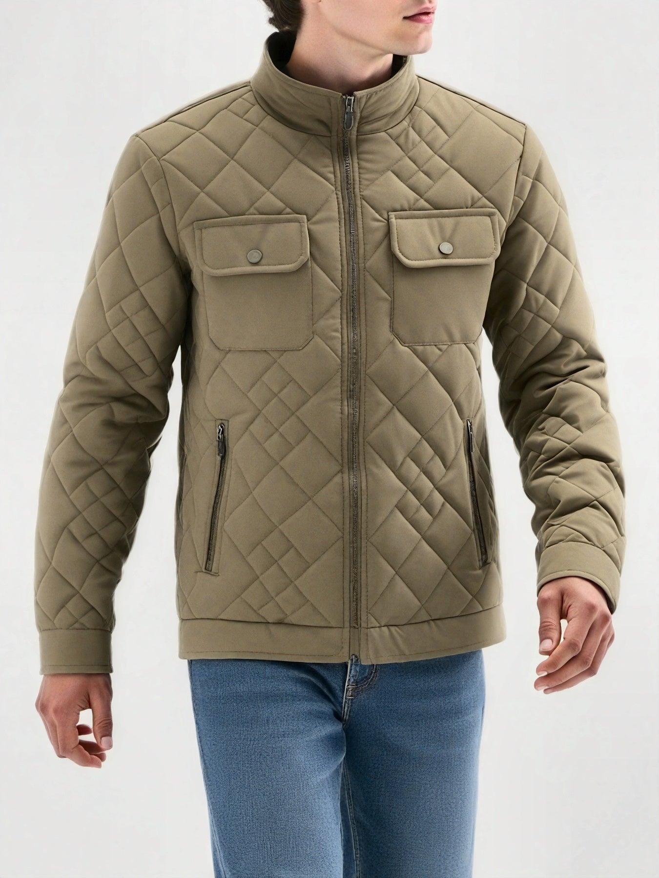 Herrjacka med hel dragkedja – kraftigt värmande för kalla väderäventyr