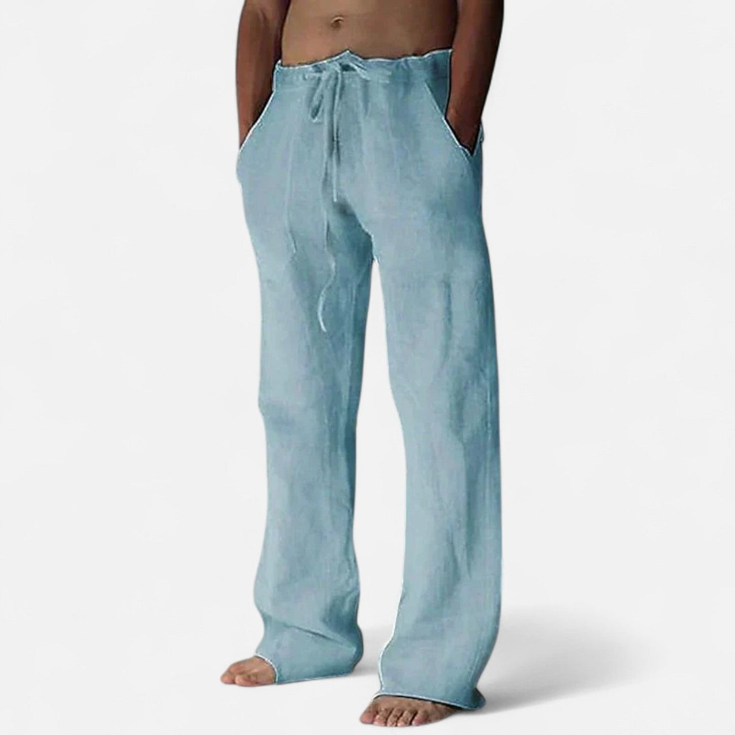 Solorfit | Linnebyxor med vida ben för män