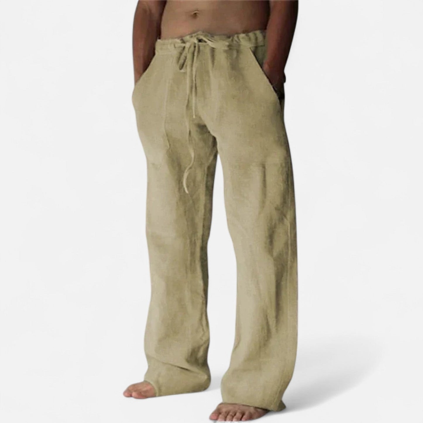 Solorfit | Linnebyxor med vida ben för män