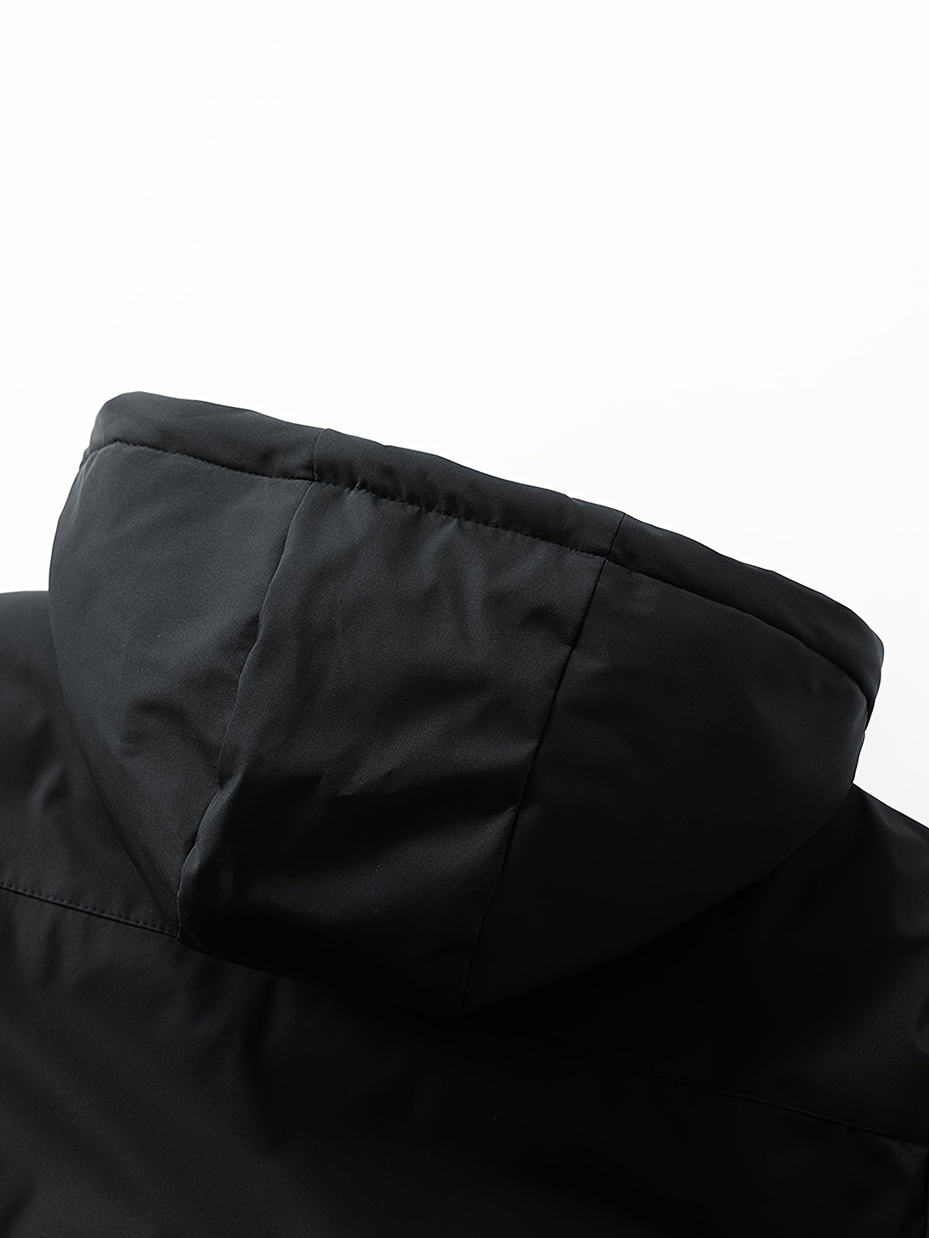 Herrens vadderade vinterjacka – tjock varm huva för vardagsbruk