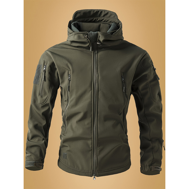 Men’s Tactical Winter Softshell Jacket Windbreaker – Warm Lined Exterior Coat