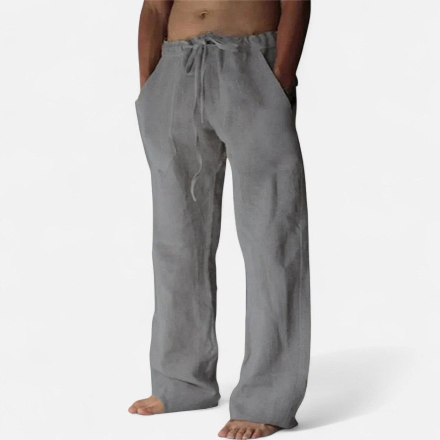 Solorfit | Linnebyxor med vida ben för män