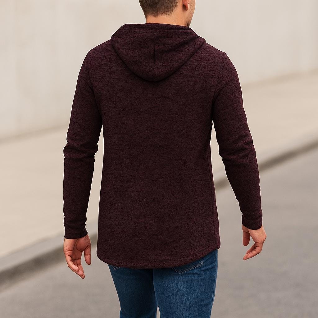 Herrjacka med huva och dragkedja, fodrad med fleecetyg | Vinteridrottsrock