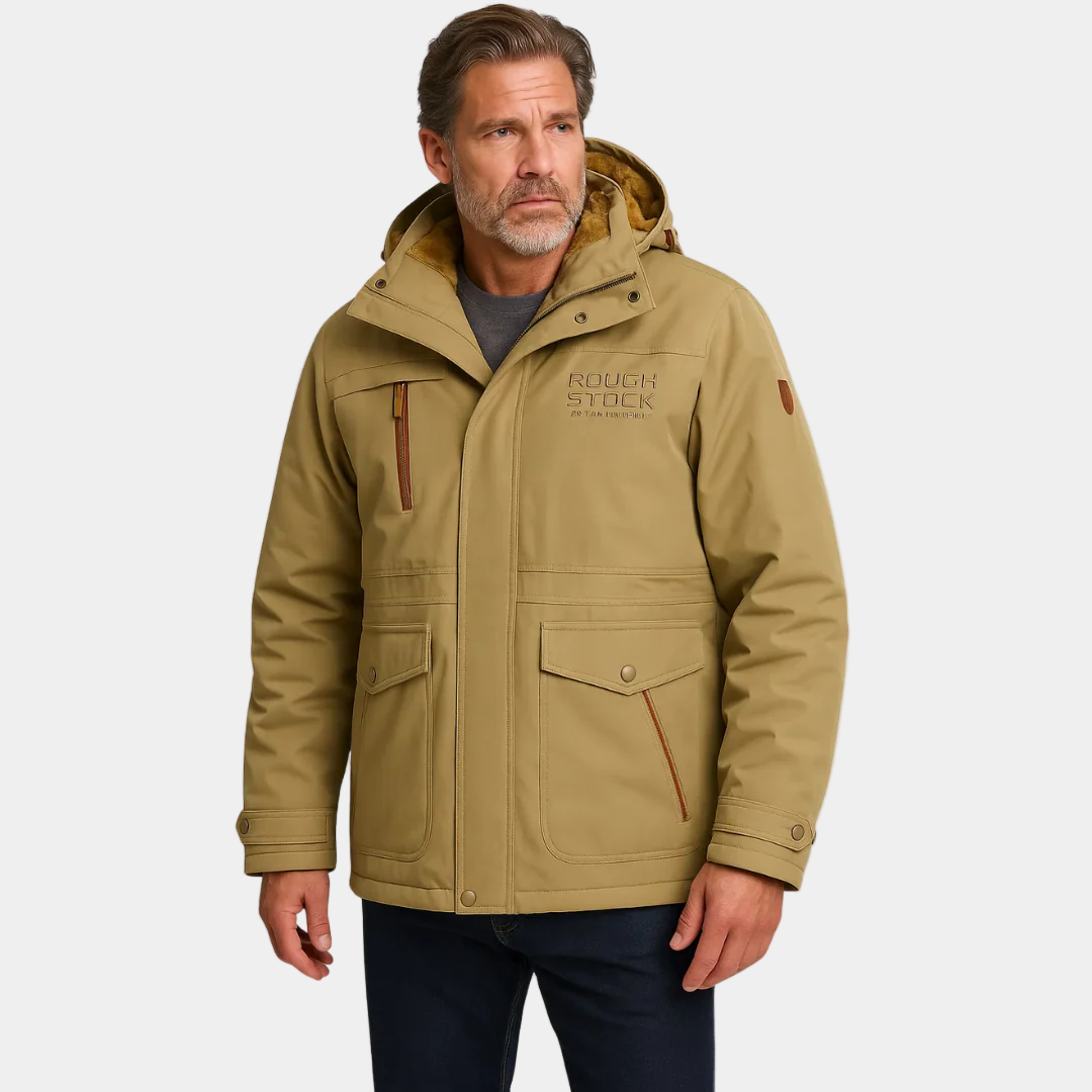 Men’s Padded Winter Jacket with Hood – Warm, Comfortable & Functional