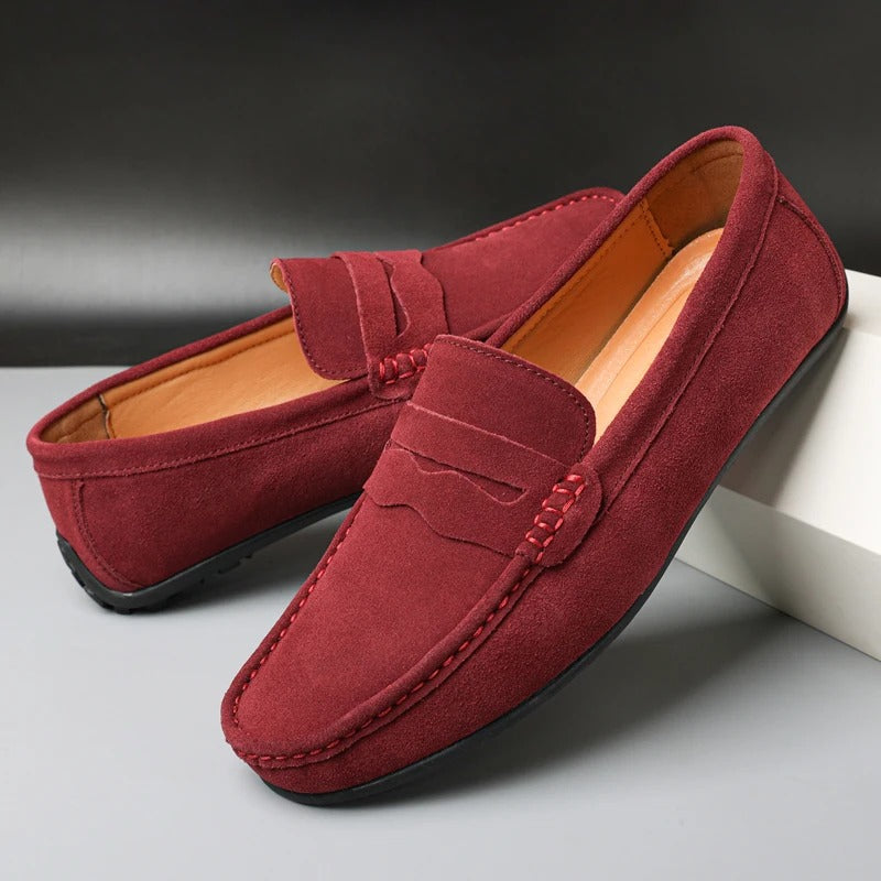 Men Suede Classic Loafers Elegant Soft