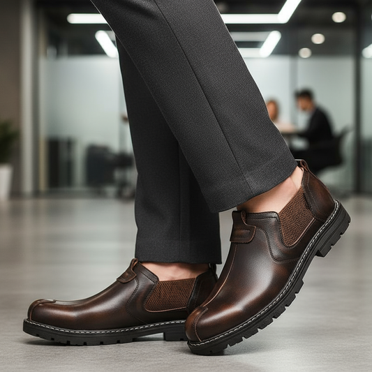 Herrarnas vardagliga läderskor – klassiska instegsskor för vardags- och festbruk