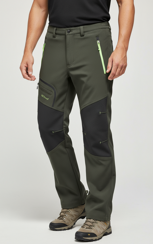 Kwaikjian Herr Vinter Fodrade Träningsbyxor – Varma Arbetsjoggingbyxor