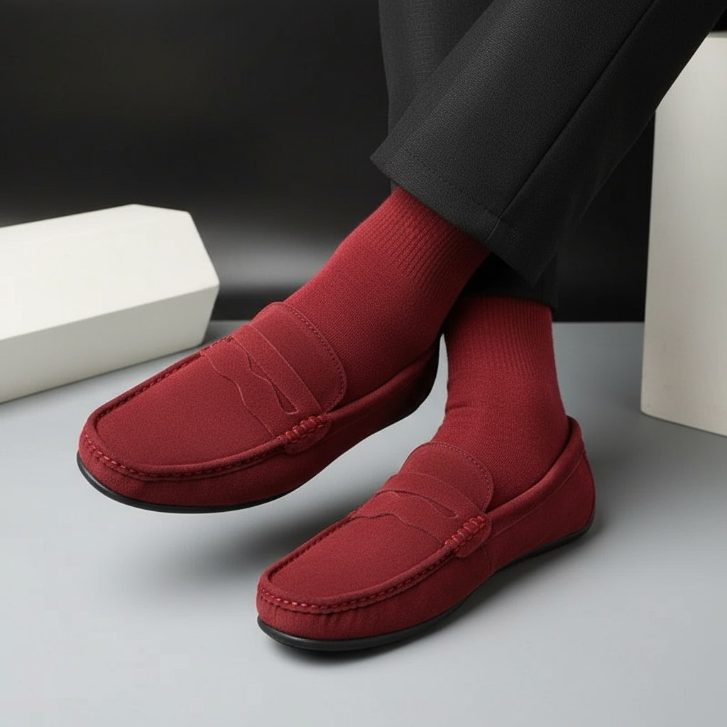 Men Suede Classic Loafers Elegant Soft