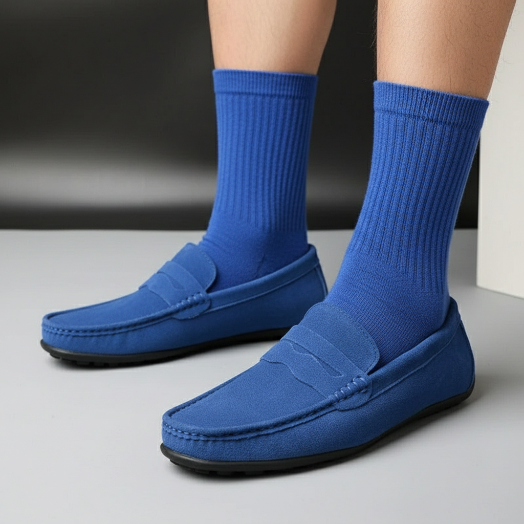 Men Suede Classic Loafers Elegant Soft