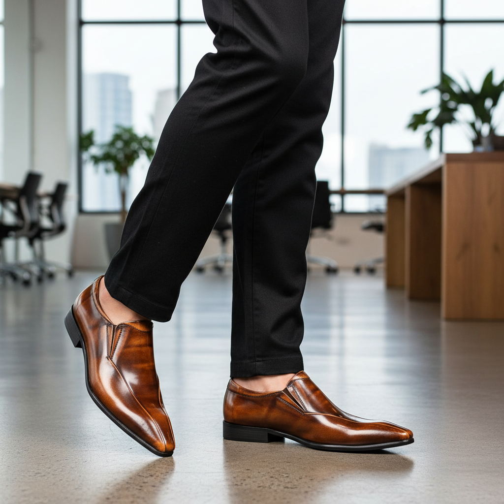 Pacino italienska herrskor i läder med stödjande sula