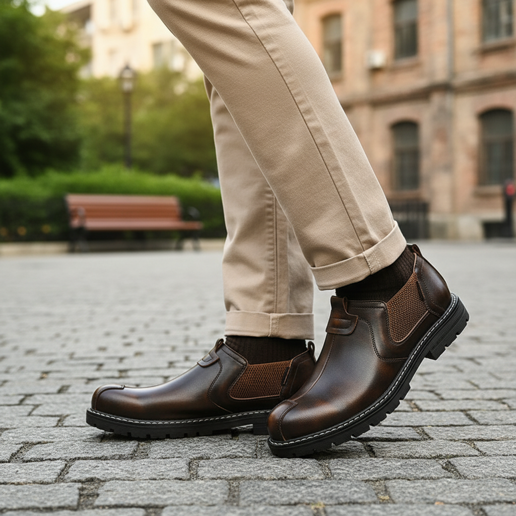 Herrarnas vardagliga läderskor – klassiska instegsskor för vardags- och festbruk