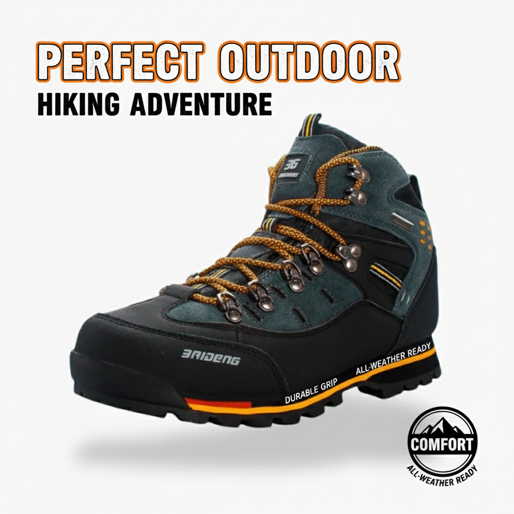 Altivaro Waterproof Men’s Hiking Boots Shoes with Non-Slip Sole