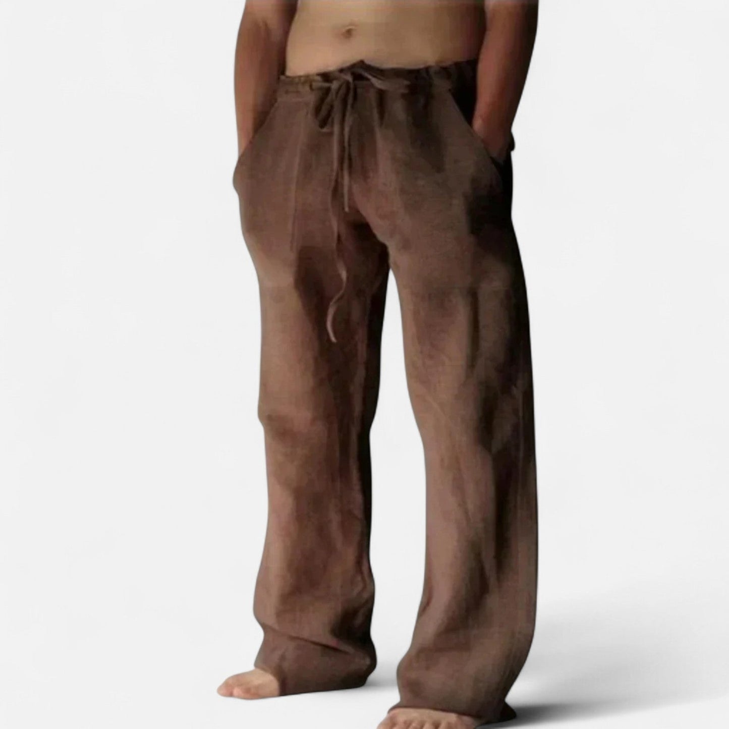 Solorfit | Linnebyxor med vida ben för män