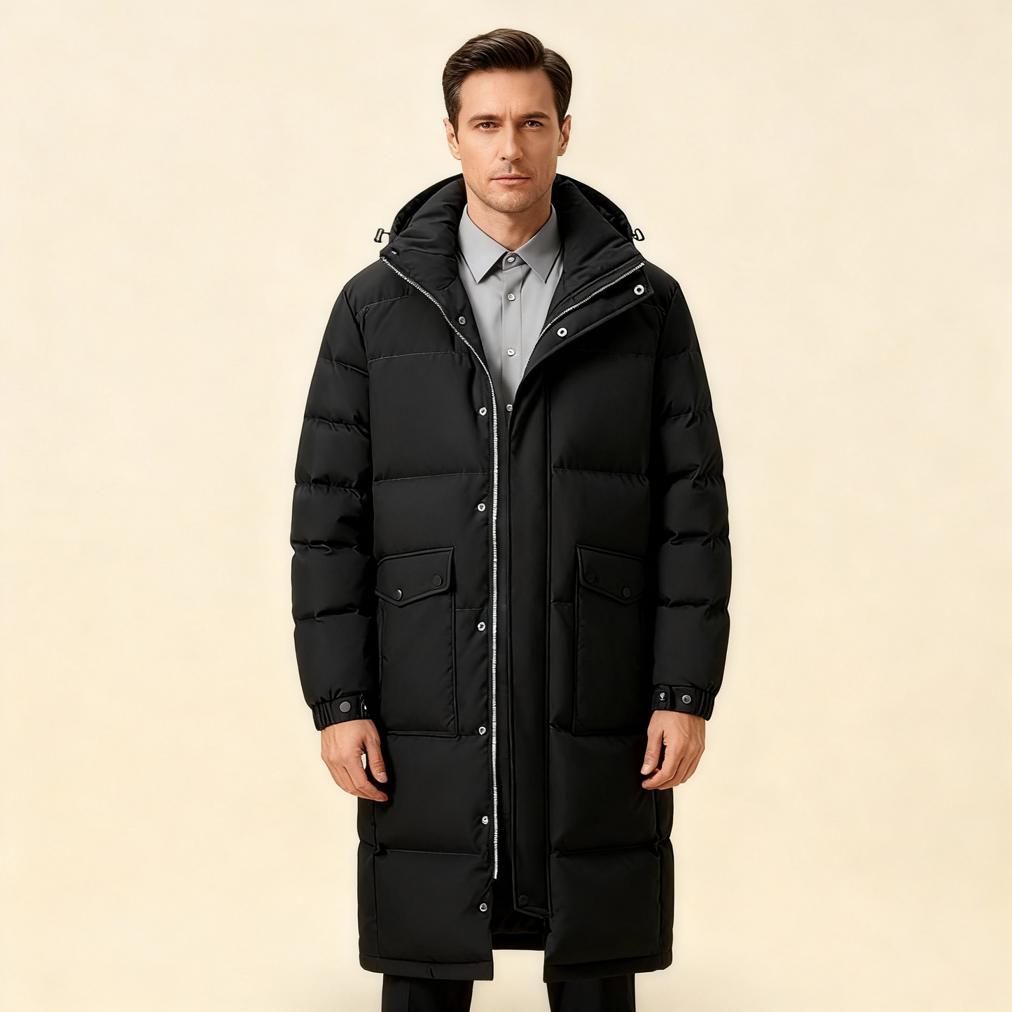 Men's Long Puffer Parka Winter