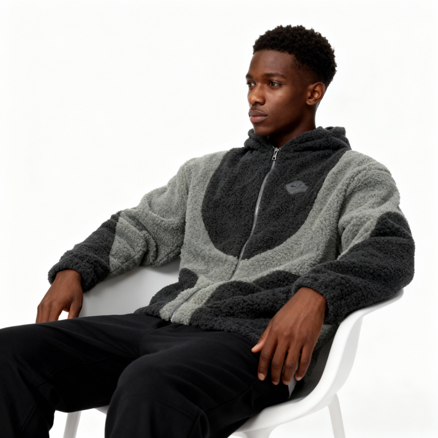 Moln Fårull Gammaldags Gatuplagg Huvtröja