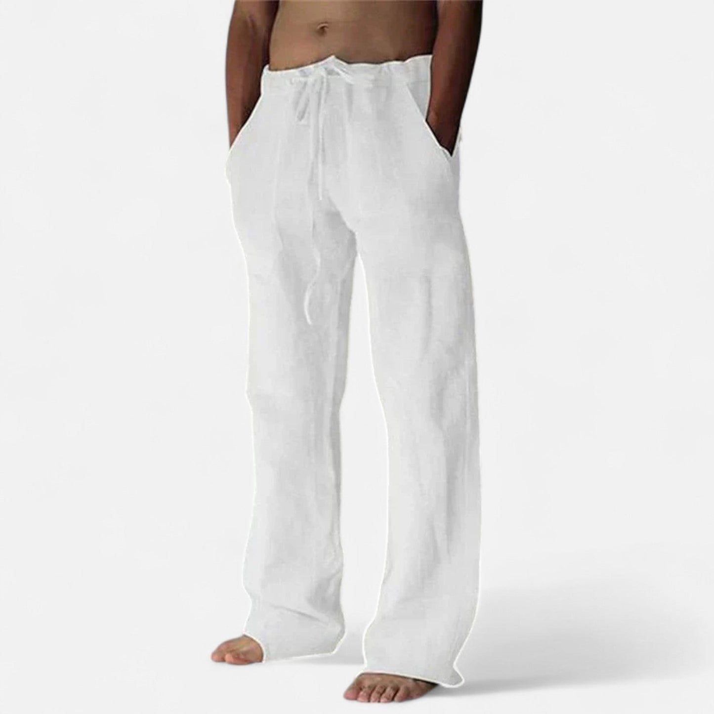 Solorfit | Linnebyxor med vida ben för män