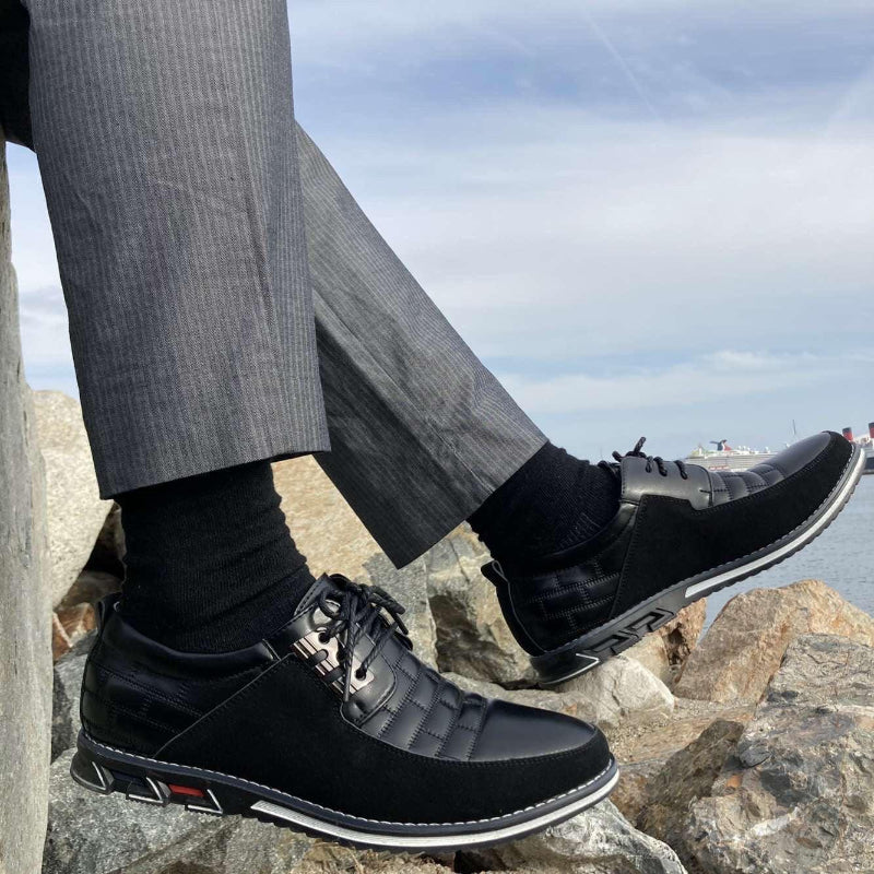 Ortopediska läderskor för herrar halkfria